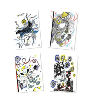 Lot de 4 cartes - bonn mère